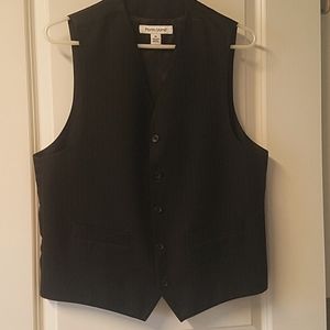 Black Pinstripe Suit Vest